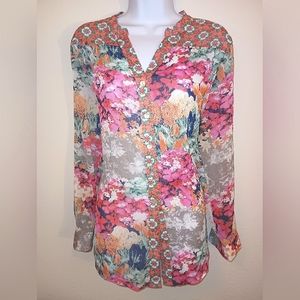 Anthropologie Fig and Flower Boho Blouse Medium